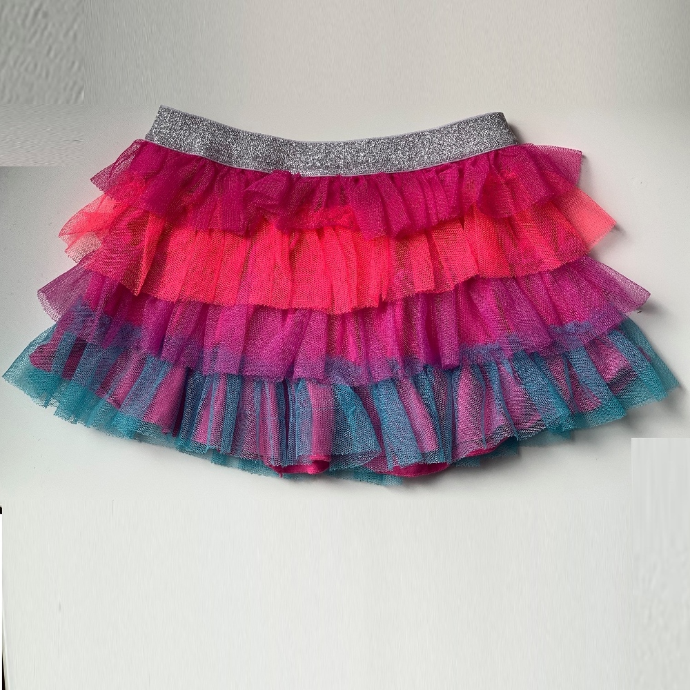Danskin: Rainbow Tulle Ruffled Skirt